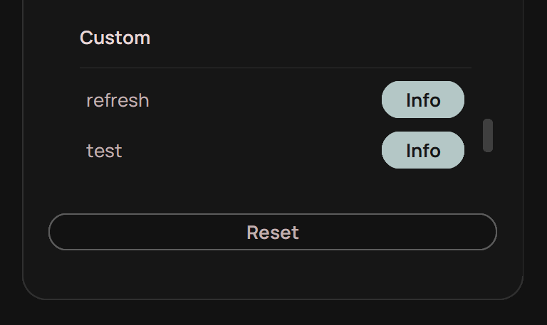 Manage Commands Interface