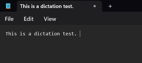 Dictation output pasted