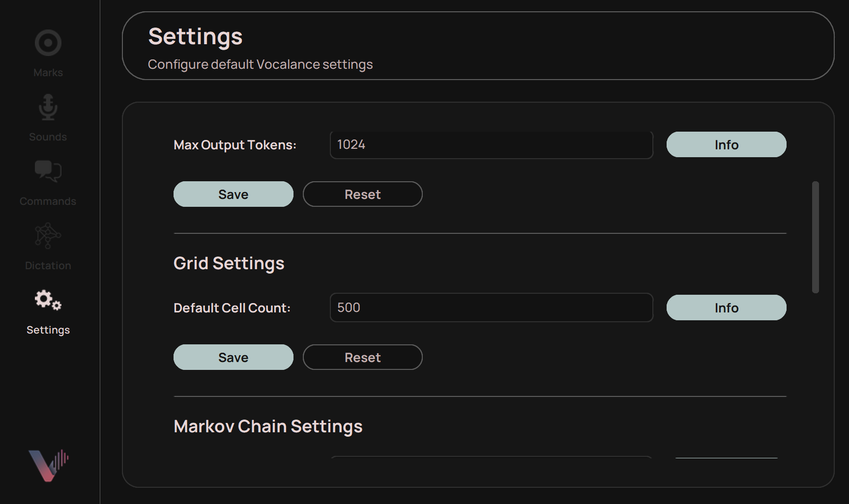 Grid Settings Interface