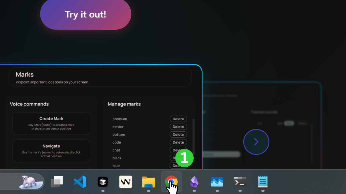 Move cursor to mark location