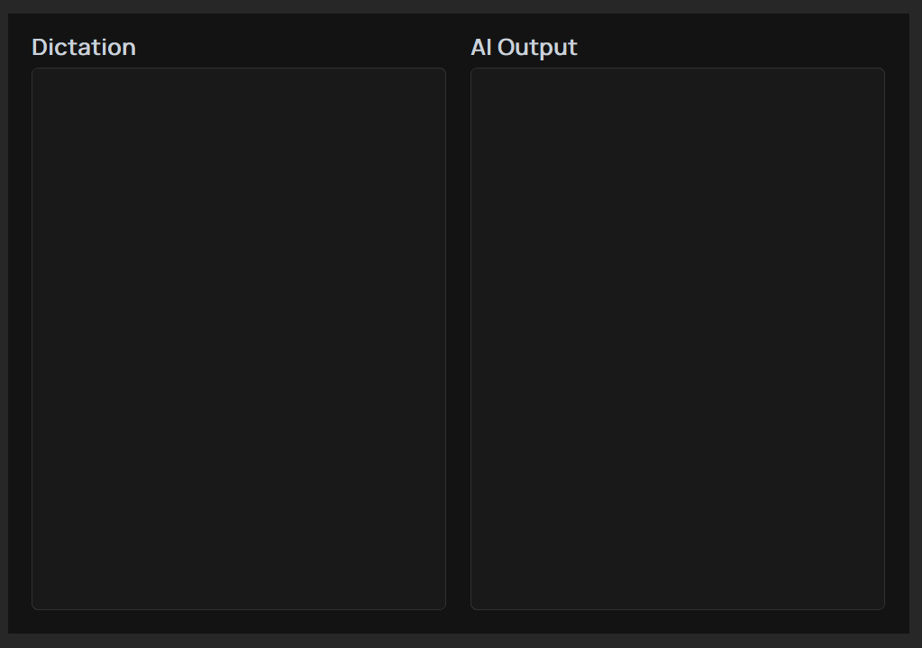 Smart dictation window